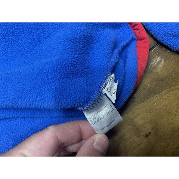 Vineyard Vines Sweater Adult Large Blue Fleece 1/4 Zip Pullover Shep Shirt Red - Picture 7 of 11